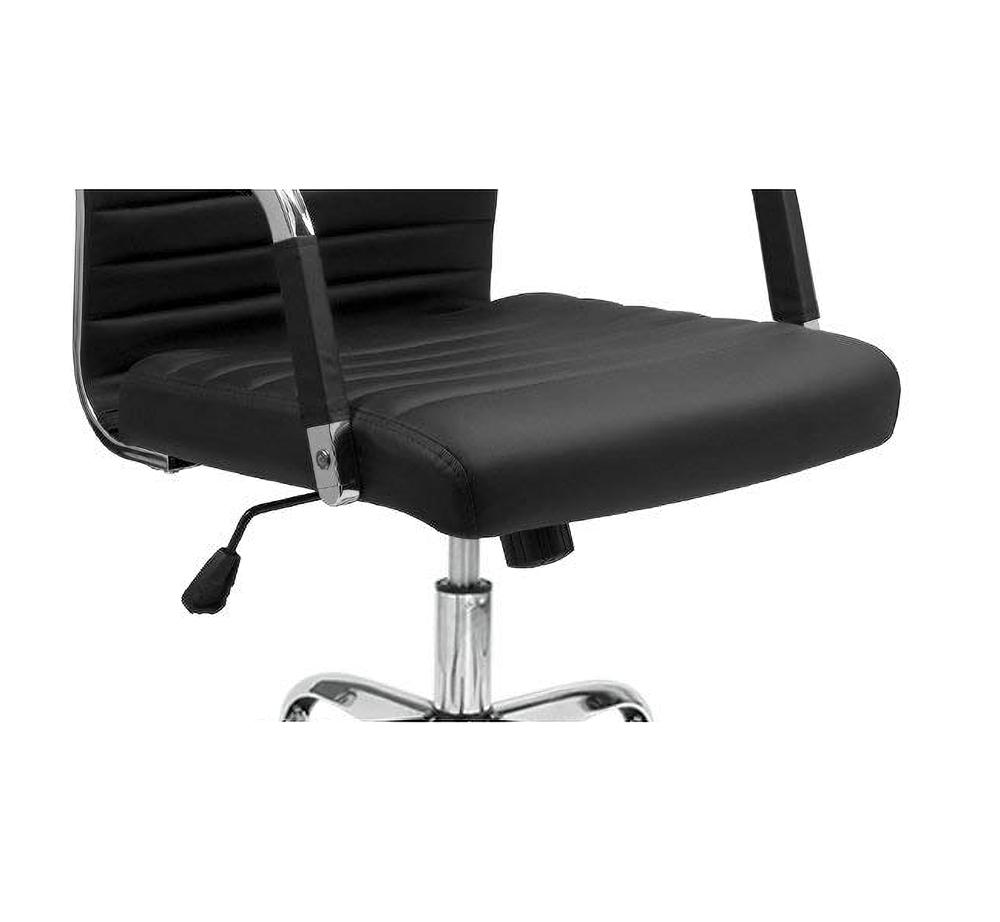 Amazon.com: Furmax Ribbed Office Chair High Back PU Leather