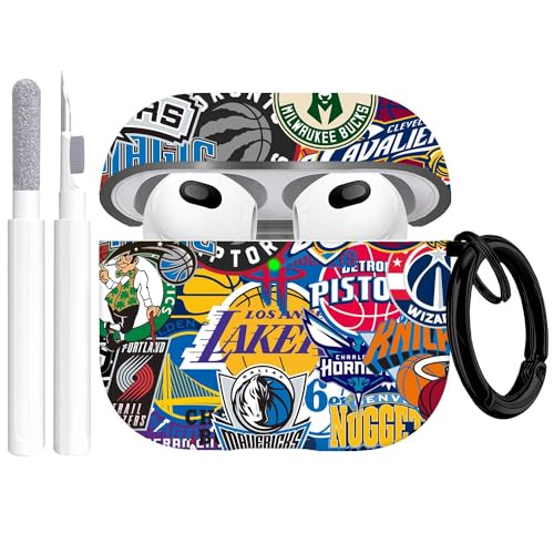 Gedicht for Airpods 3rd Generation Case Sports Basketball Football, Protective TPU Soft Cases Cover Rugged for Apple Airpods 3 Case with Keychain for Women Men?Basketball