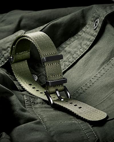 Image of BINLUN Nylon Watch Band Thick G10 Premium Ballistic Nylon Multicolor Replacement Watch Straps with Silver /Black Stainless Steel Buckle for Men Women 18mm 20mm 22mm 24mm