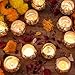 Volens Round Gold Votive Candle Holders, Mercury Glass Candle Holder Set of 12, Diwali Decorations for Home
