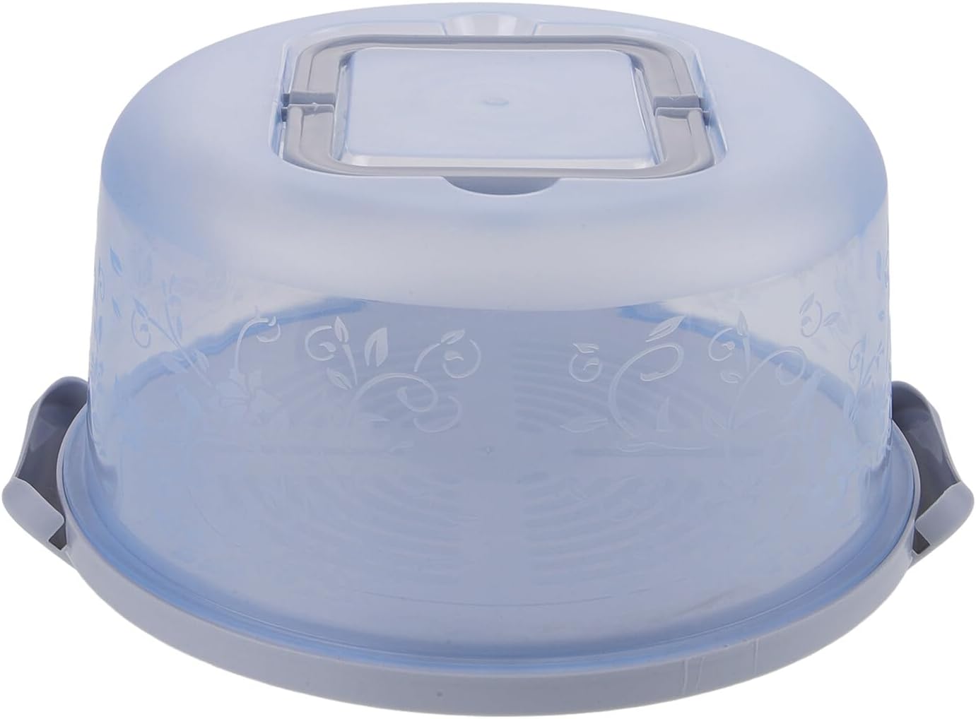 Portable 8-size Blue Cake Carrier with Lid and Handle, round Birthday Cake Box for Transport and Storage, Multi-function Dessert Container for Home and Baking Use