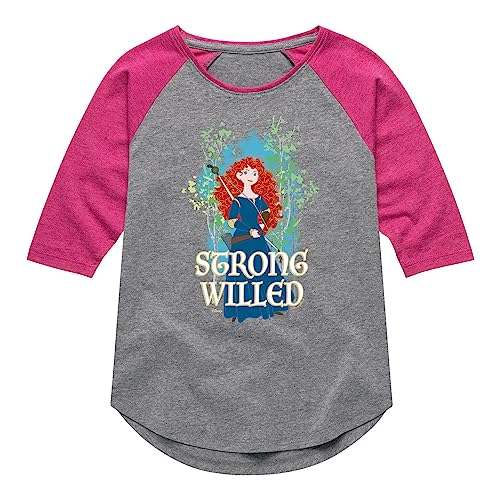Disney Brave - Merida Strong Willed - Toddler & Youth Girls Raglan Graphic T-Shirt