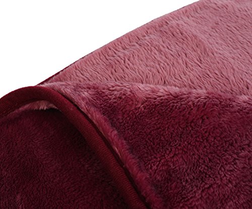 Gözze Premium Cashmere-Feeling Wohn- und Kuscheldecke, 130 x 170 cm, Beere, 40128-40-130170 - Image 4