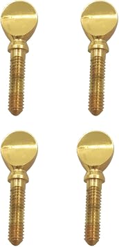 4Pcs Sax Neck Screws, Gold Brass Saxophone Clarinet Ligature Tightening Screw Fasteners Fixing Parts