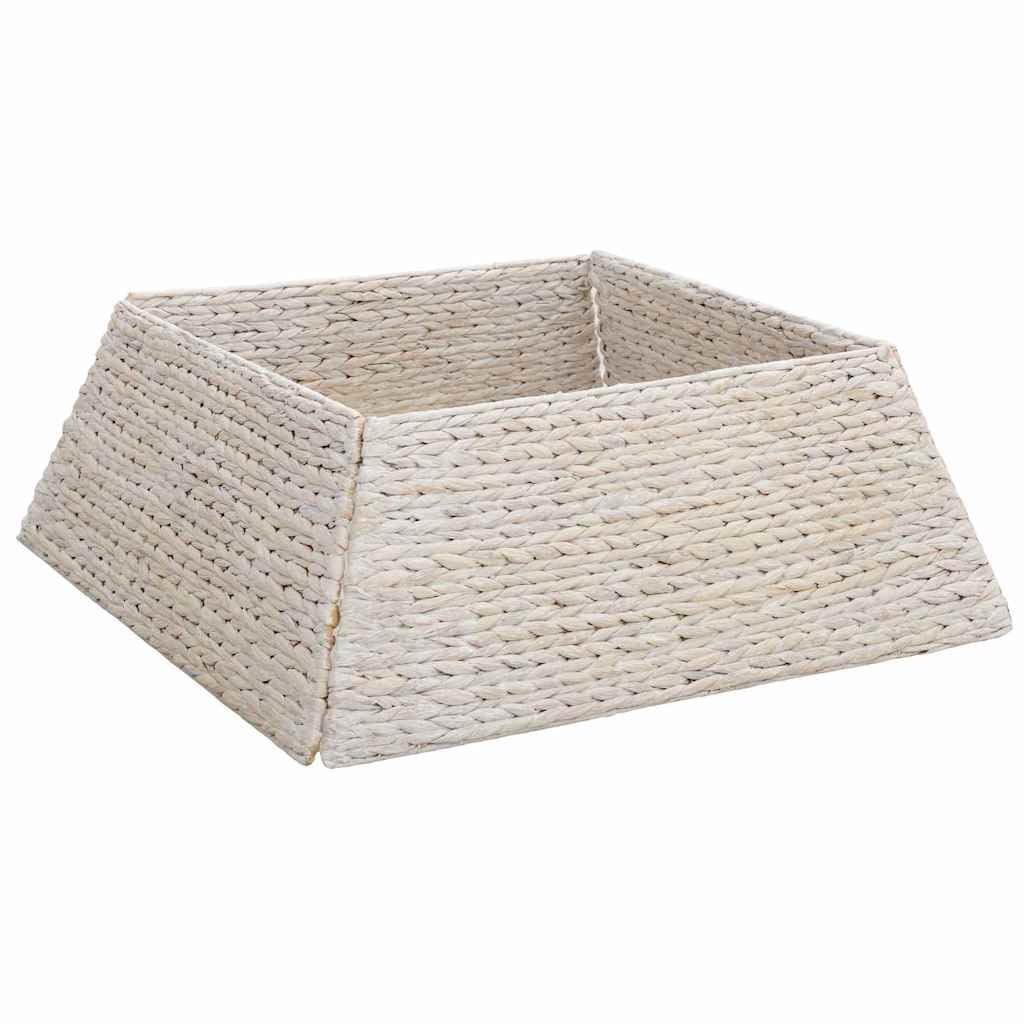 Weihnachtsbaumkragen Quadratisch Weiss 70x70x28 cm Wasserhyazinthe