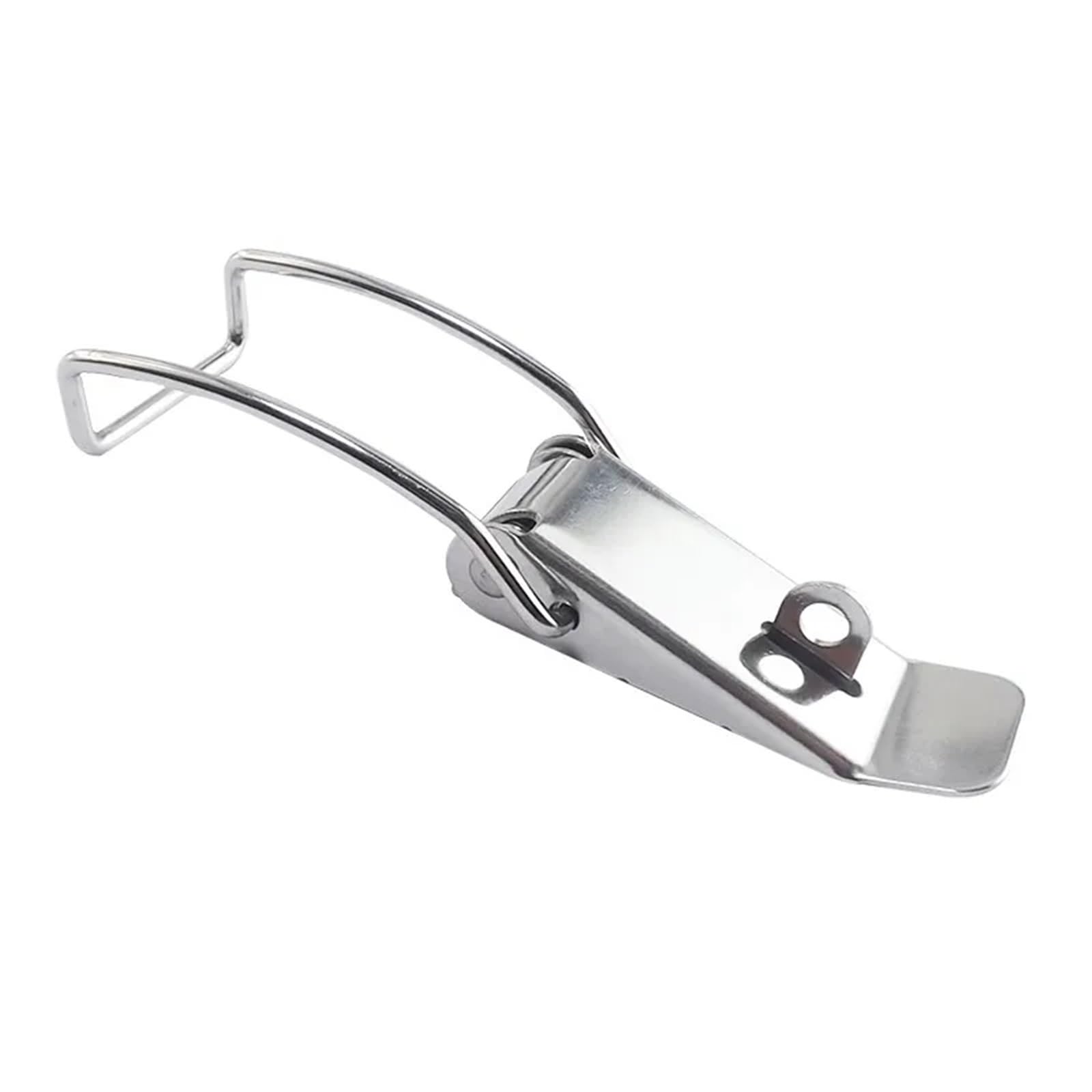Federbelastetes Haspenschloss aus Edelstahl for Schrankkästen, Schiebetüren und Werkzeugkästen – 1-teiliger Knebelverschluss(201 Stainless Steel)