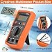 Digital Multimeter, Multimeter with AC DC Voltmeter & Ohm Volt Amp Tester, Multifunction Battery Tester, Pocket Meter with Backlight Tests Wire, Voltage Tester Measure Voltage Current Resistance Diode