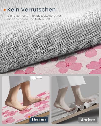 Tapis fleurs de cerisier design élégant moquette 150x210 - 7