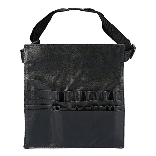 Bolsa para brochas de Maquillaje, Soporte para brochas de Maquillaje cosmético de PU Negro Profesional, Organizador, riñonera, Estuche para esteticistas