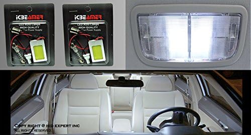 Miniatura 5 de ICBEAMER 10 Uds 1.063 in COB LED Panel Luz de Domo Auto Placa de Lectura Interior Luz Techo Interior Techo Interior Color Blanco