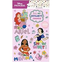 Disney Princess Stickers Set 500+ Stickers Inside Kids Girls Art & Craft Sticker Collection Set Rapunzel Snow White Ariel Cinderella