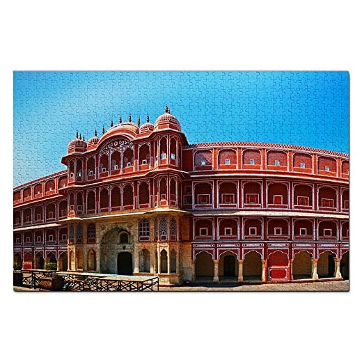Indiens kungliga palats Jaipur Pussel 1000 bitars spelkonst Resesouvenir Träen
