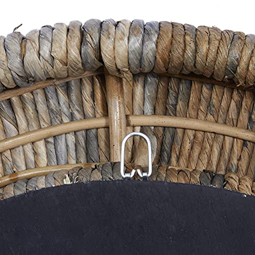 Deco 79 21673 Banana Leaf Room Wall Mirror Entryway Mirror With Coiled Frame And Blue Accents, Wall Mounted Mirror 35 Inch X 3 Inch X 35" thumb #6