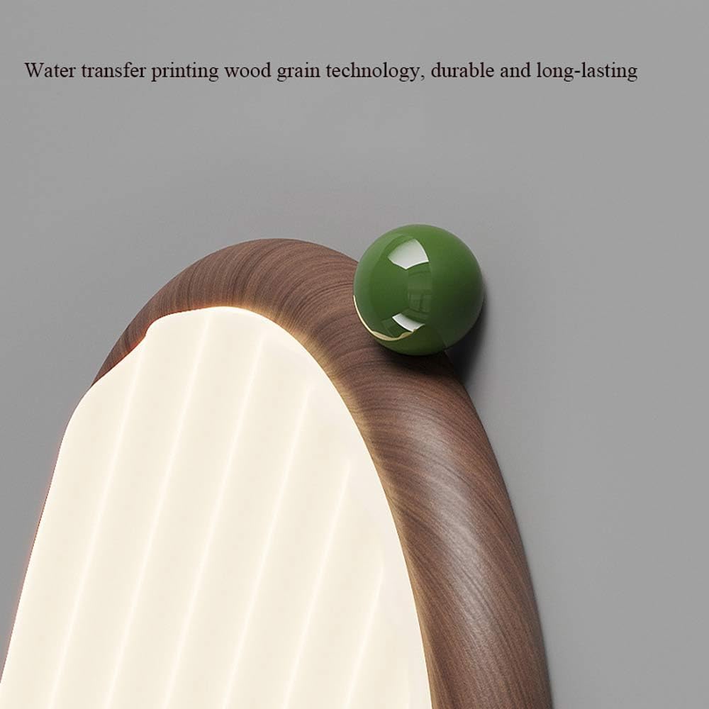 Modern Retro Walnut Color LED Ceiling Light Aluminium LED Flush Mount Ceiling Light 42/54W Acrylic Ceiling Lighting Fixture for Hallway Aisle Balcony Bedroom Kitchen Office