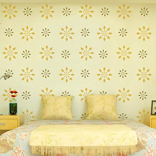 Gallerist DIY Wall Painting Stencil Royal Flower Wall Stencil Design