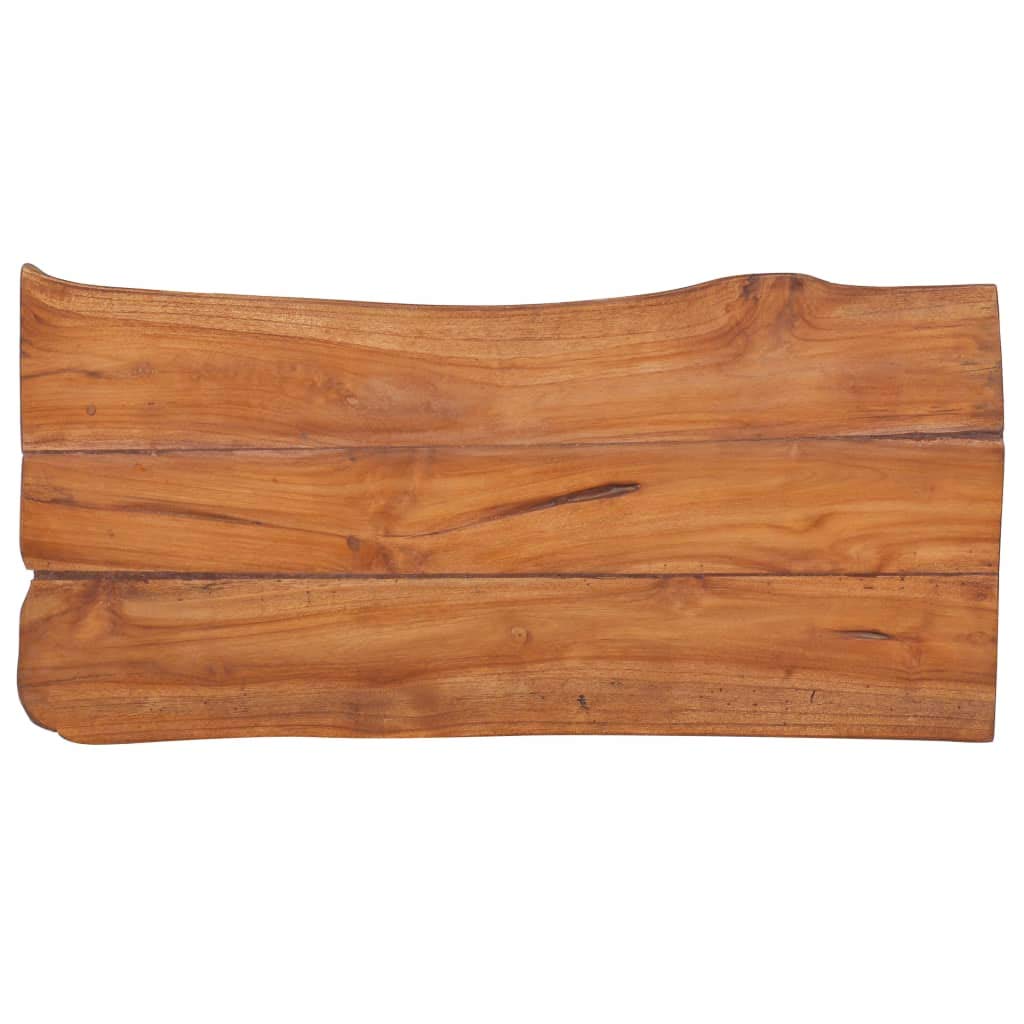 Ławka ogrodowa 80 cm, lite drewno tekowe, ławka drewniana do użytku wewnątrz i na zewnątrz, stabilna ławka do siedzenia z drewna tekowego, do korytarza, salonu, ogrodu, na taras