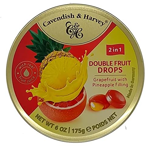 Cavendish & Harvey Double Fruit Drops Grapefruit With Pineapple Filling 175g Cover