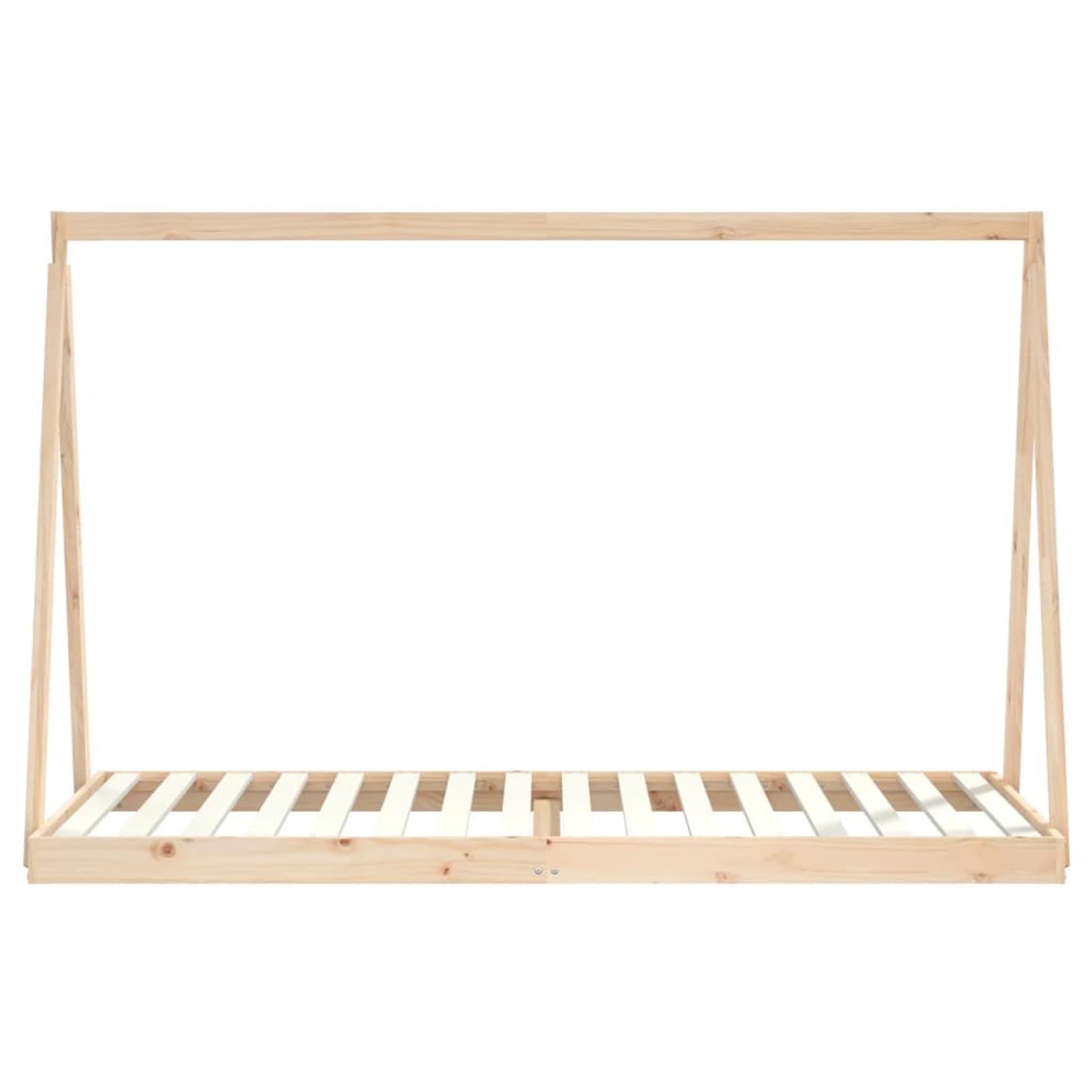 Homgoday Holz-Kinderbettgestell mit Tipi-Design | Massives Kiefernholz | 90x200cm Matratze | Für Kinder ab 4 Jahren 834537
