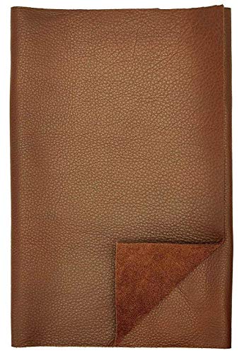 REED Leather HIDES - Cow Skins Various Colors & Sizes (8 inches X 11 Inches, Brown)