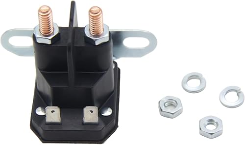Solenoide de arranque de repuesto de 12 V compatible con tractores de césped John Deere, MTD y Cub Cadet (AM138068 725-04439)