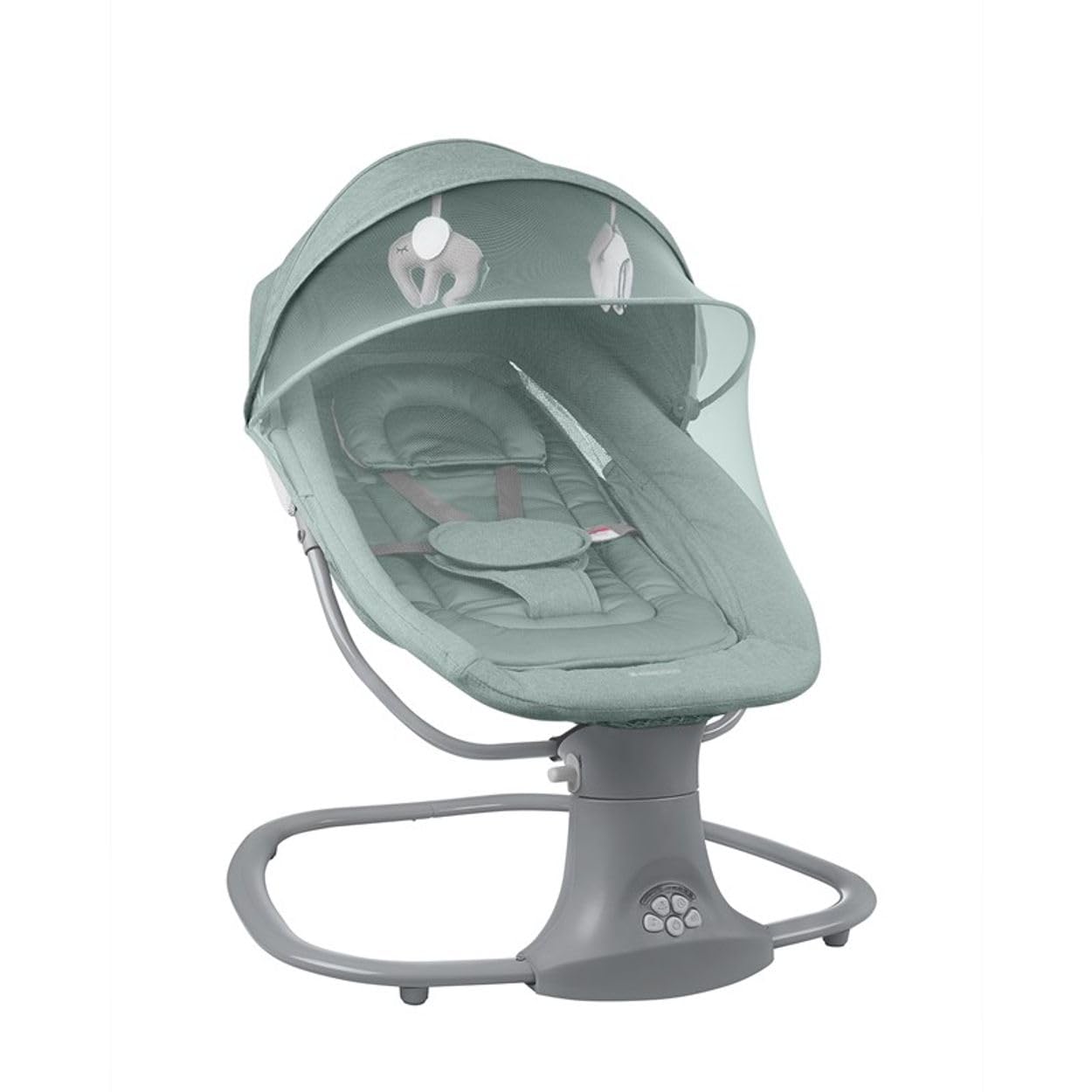 Kikkaboo Baby Bouncer Winks 2 in 1 sedia, zanzariera, timer, musica, telecomando, colori:ecologica