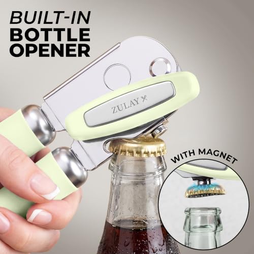 Image of Zulay Kitchen Stainless Steel Swing Open Manual Can Opener Comfortable Grip