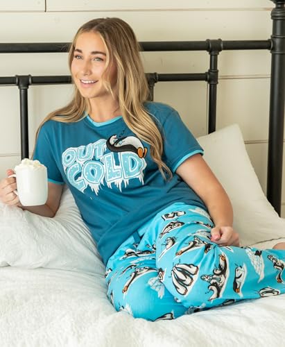 Lazy One Women's Pajama Set, Short Sleeves with Cute Prints, Relaxed Fit3