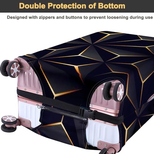 Housse de valise motif imprimé 3D lavable et extensible - 2