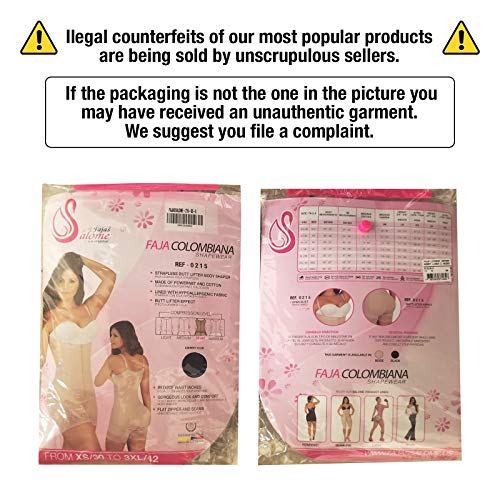 Salome 0215 Fajas Colombianas Reductoras y Moldeadoras Postparto Colombian Body Shaper Girdles Strapless Postpartum Butt Shapewear for Women Black L - Thumbnail 7