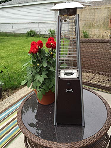 Hiland HLDS032-GTTHG Portable Propane Table Top Pyramid Glass Tube Patio Heater, 9500 BTU, Bronze, SMALL - Thumbnail 4
