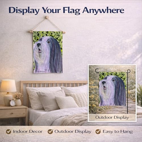 Drapeau Bearded Collie pour jardin extérieur décoration multicolore