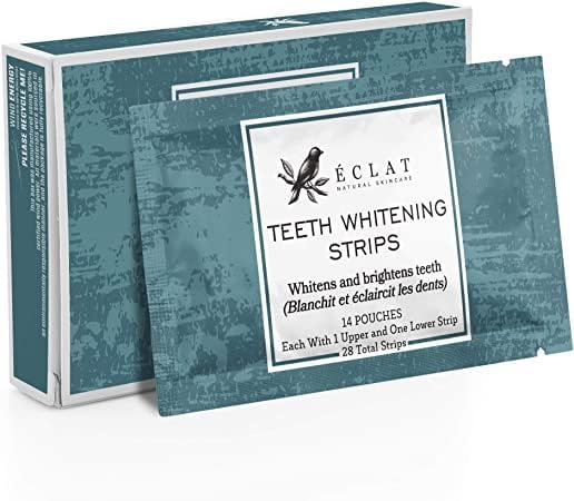 Teeth Whitening Strips, Tooth Whitener, Tooth Bleaching, Antimicrobial, Convenient and Easy to Use, Enhanced Oral Health, Gentle On Teeth and Gums, 28 Stripes 14 Pouches
