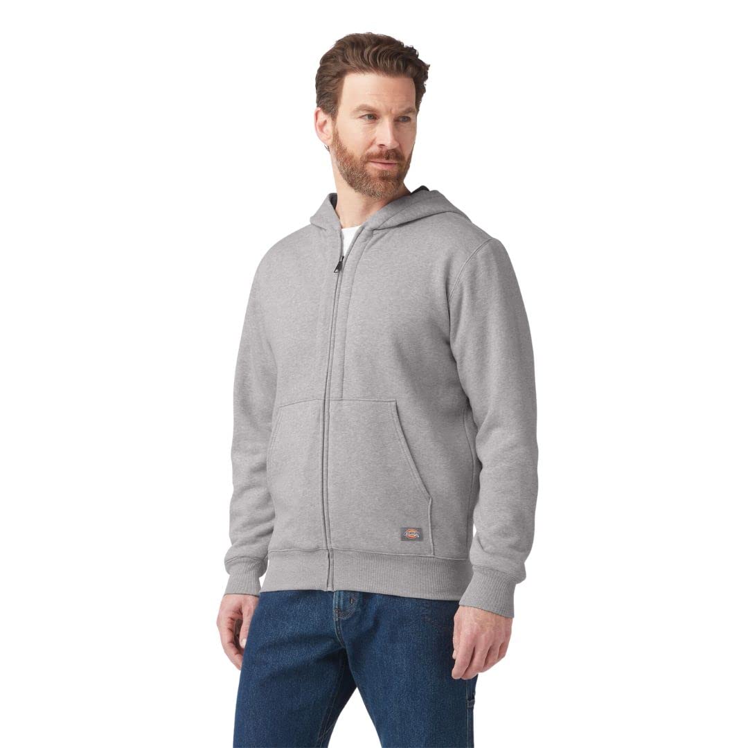 DickiesMen's Thermal Lined Full-Zip Fleece Hoodie with DWR - Main Image