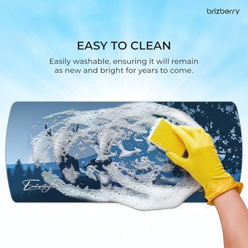 Image of Brizberry Extended Mouse Pad, Desk Mat, 740mm x 310mm x 3mm Large Printed Premium Anti Skid Rubber Base for Desktop Laptop Keyboard (DM Design 3)