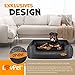 Lovpet® Hundebett Hundekissen Hundekorb Chiller, Inkl. Napf + 3X Kauknochen, Hundesofa Kissen für Kleine, Mittelgroße & Große Hunde, Bezug abnehmbar und waschbar, M 70 x 55 x 21 cm Anthrazit