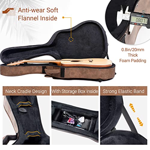 CAHAYA Etui Rigide pour Guitare Acoustique Rembourrage Epais d’env 2 cm avec 3 Poches et Coffret de Rangement à L… - Les Beatles, Paul McCartney, John Lennon, RIngo Starr, George Harrison CAHAYA Etui Rigide pour Guitare Acoustique Rembourrage Epais d'env 2 cm avec 3 Poches et Coffret de Rangement à L… – Image 3