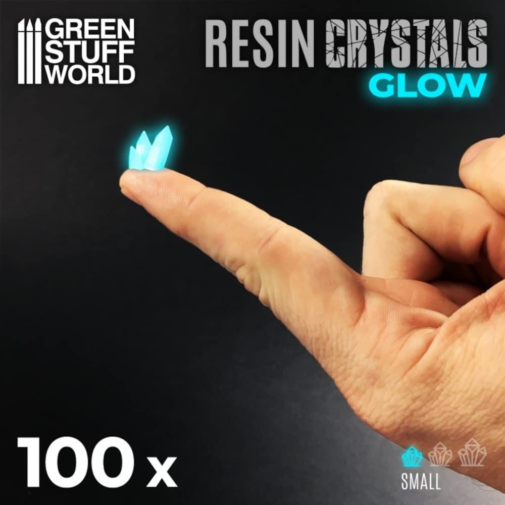 Green Stuff World for Models and Miniatures – Aqua Turquoise Glow Resin Crystals – Small 10386