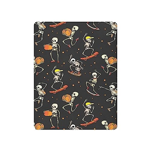 Image of Halloween Dancing Skeletons Crib Sheets Soft Breathable Fitted Baby Crib Sheets Mattress Cover for Girl Boys, 52 inch x 28 inch x 9 inch