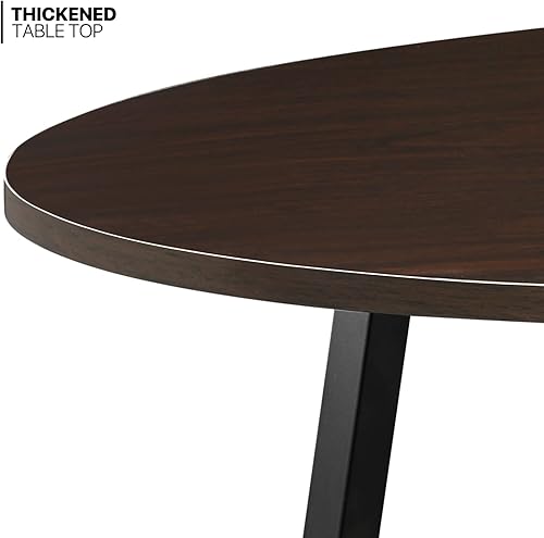 Miniatura 6 de MoNiBloom Sofá mesa auxiliar ovalada para cóctel té escritorio lateral y sofá para espacios pequeños sala de estar dormitorio hogar fácil de montar