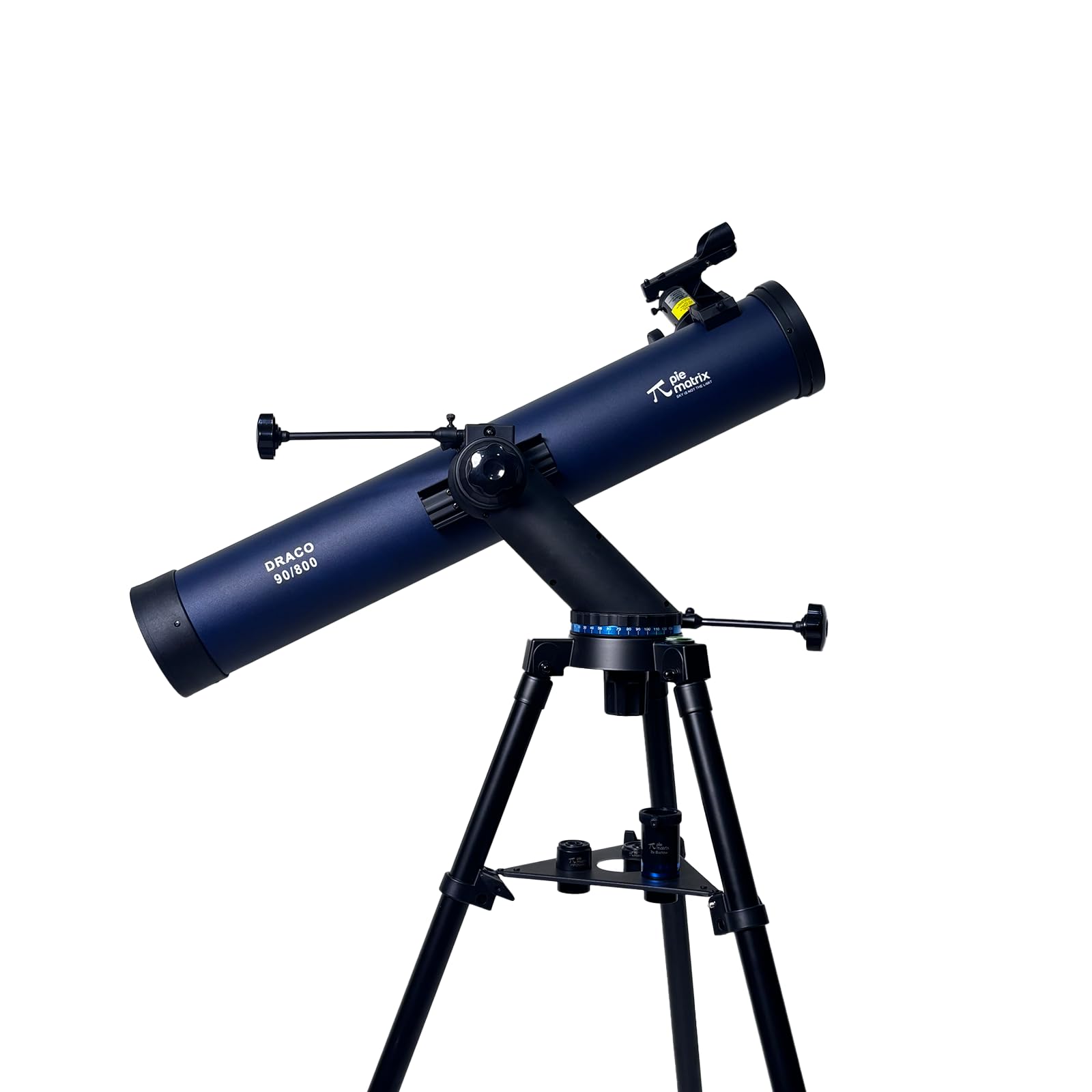Pie Matrix Draco 90800 Reflector Telescope – 90mm Aperture, 800mm Focal, Equatorial Mount, Smartphone Adapter, Tripod – High-Power Telescope for Beginners & Intermediate Stargazers