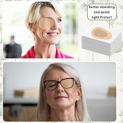 Image of Panitay 40 Pcs Adhesive Eye Patches for Adults,3.3 X 2.3 Inch,Nude | Eye Patch Disposable Breathable Eyepatch for Amblyopia Lazy Adhesive Bandages for Men, Daily Use Patches