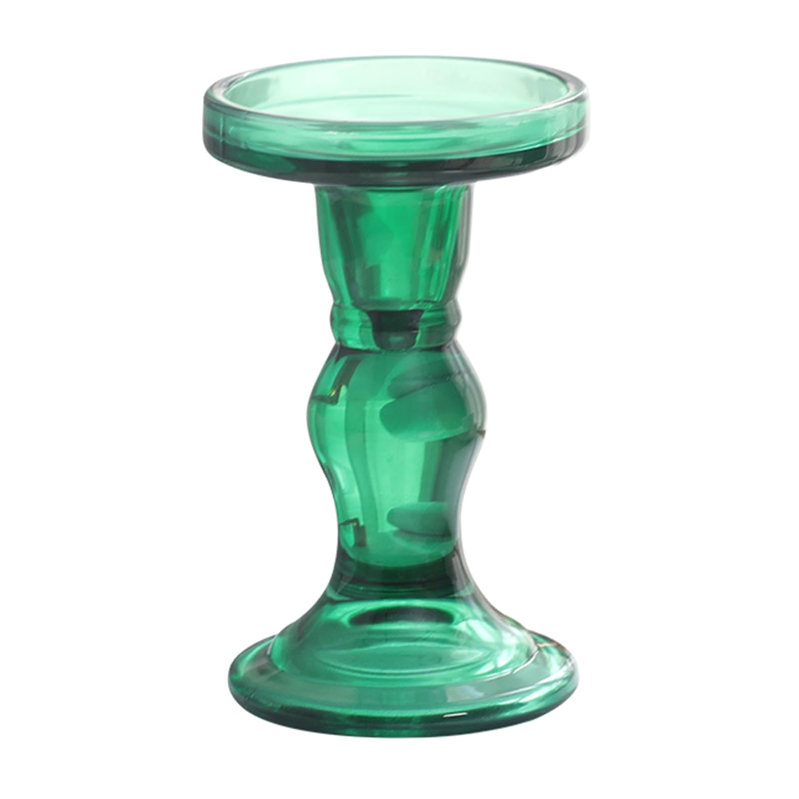Dekoratives Glas Kerzenhalter Set, 3-teilig, römische Säulen Designs, Kerzenständer für abendliche Tischdekorationen, Glas Kerzenhalter