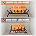 Fireplace Grates with Ember Retainer- 21 Inch Fireplace Log Grate Heavy Duty Solid Steel 7-Bars, Fire Grate, Inside Wrought Cast Iron Wood Stove Pit for Indoor Outdoor Chimney Hearth