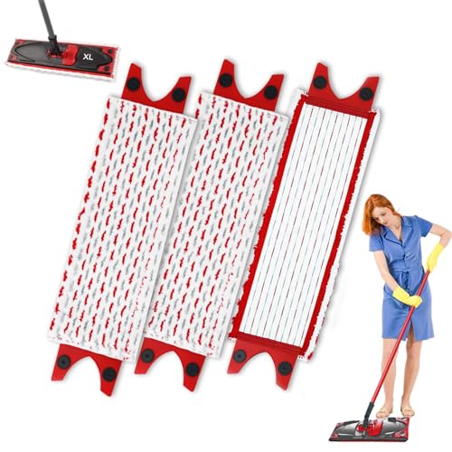 3 Piezas para Vileda Ultramax XL Mopa Recambio Fregona Microfibra Kit,51x14cm para Vileda Ultramat XL Recambio de Paño, para Limpieza Eficiente para Todo Tipo de Suelos