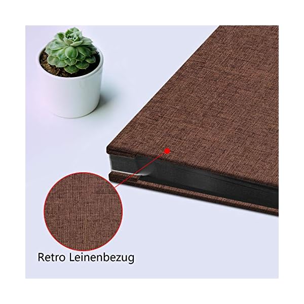 Fotoalben Selbstklebend, Adkwse Fotoalbum zum Selbstgestalten, Album Fotobücher DIY Scrapbook Groß mit 60 Schwarz Seiten… – Bild 5