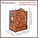 Rousrie Wooden Temple Mandir for Home with Door Cabinets | Beautiful Pooja Unit with Storage Space | with LED Light and Wall Mounts | Elegant Pooja Mandir for Home Big Size(H-17.3, L-11, B-10.6 inch)