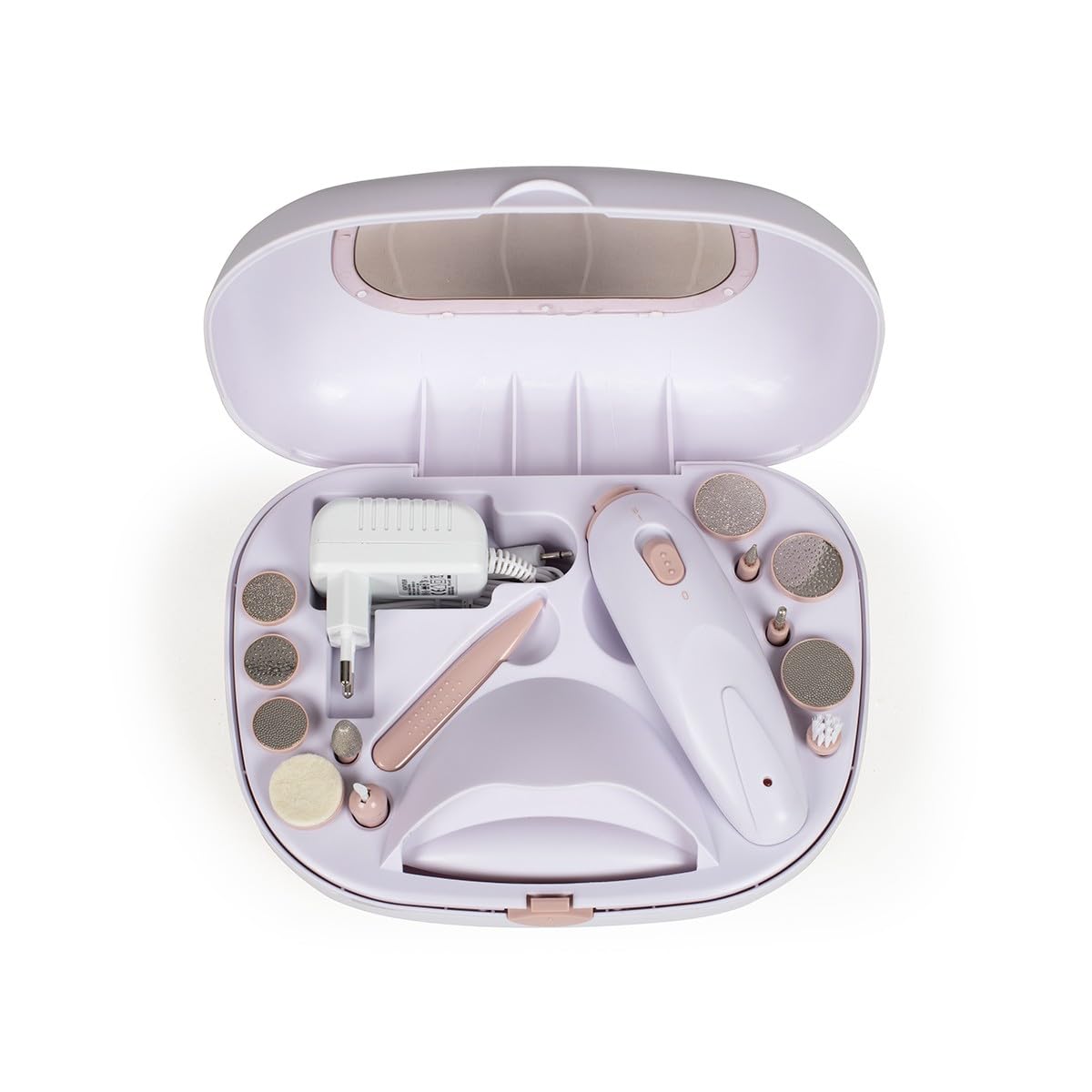 Livoo, Set manicure e pedicure DOS190, 2 velocità, 3h di autonomia, 12 accessori.