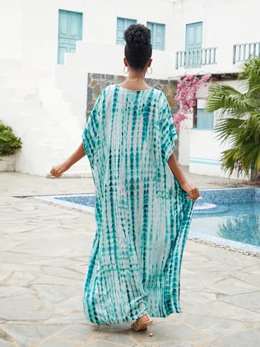 Image of Kaftan Dresses for Women Plus Size Bathing Suit Cover up Caftan Maxi Beach Dresses