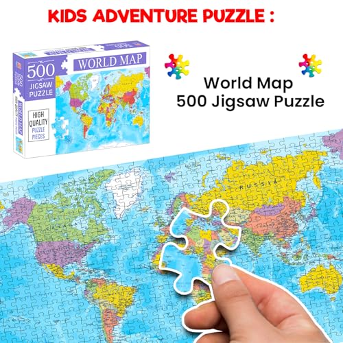 Image of World Map 500 Pieces Jigsaw Puzzle