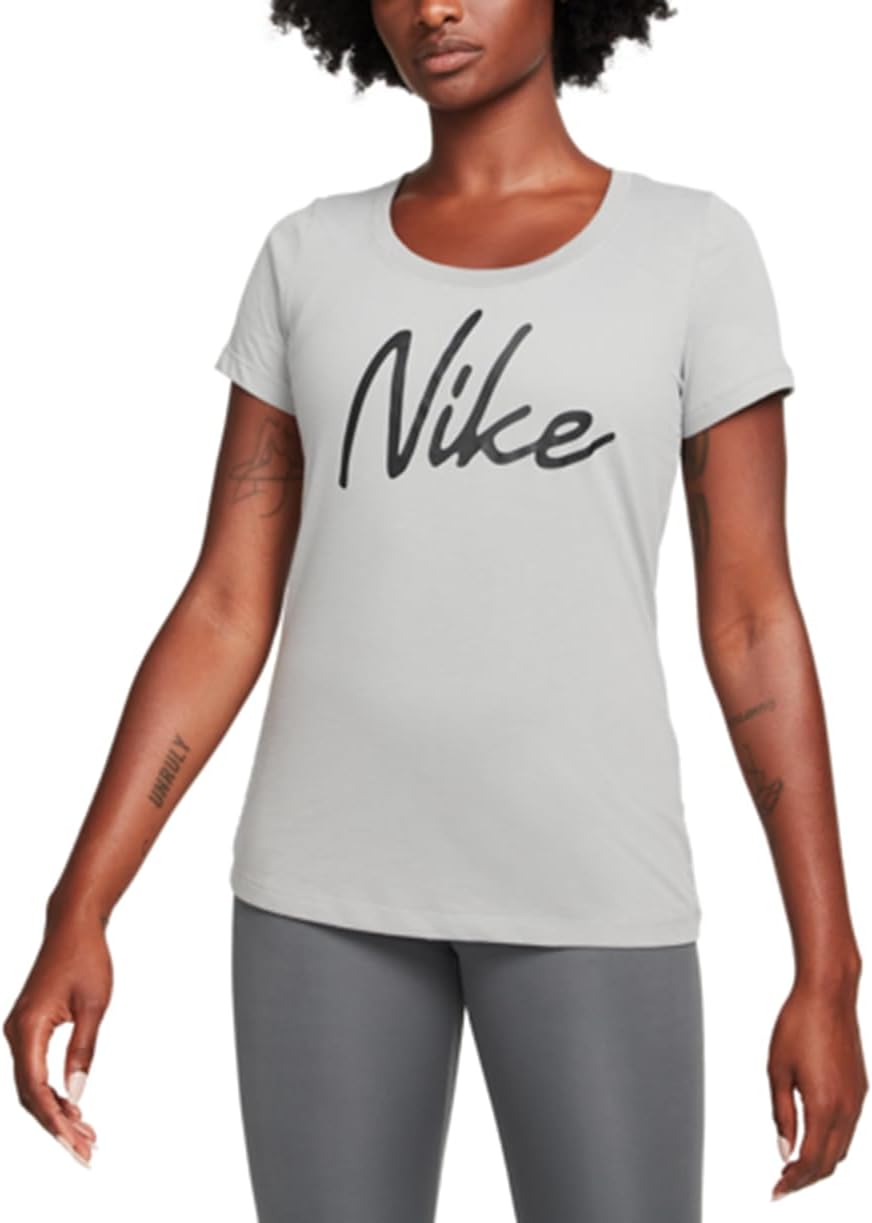 Nike Women's Dri-FIT Script-Logo Training T-Shirt